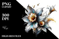 Shiny Narcissus Abstract Watercolor Product Image 1