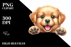 Funny Crazy Small Golden Retriever | Clipart Product Image 3
