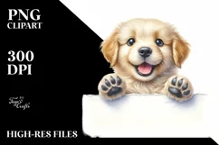 Funny Crazy Small Golden Retriever | Clipart Product Image 1