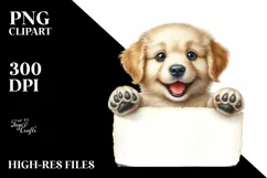 Funny Crazy Small Golden Retriever | Clipart Product Image 1