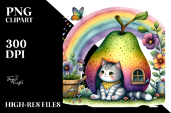 Colorful Cat House Rainbow Clipart Product Image 2