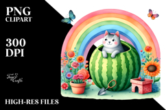 Colorful Cat House Rainbow Clipart Product Image 2