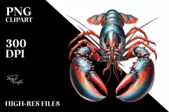 Watercolor Lobster Sticker Art Product Image 3