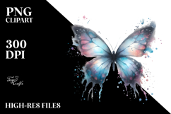 Half Butterfly Butterfly Silhouettes PNG Product Image 2