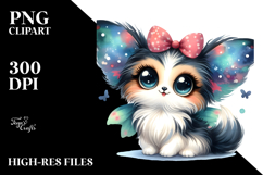Cute Cartoon Papillon, PNG Product Image 2
