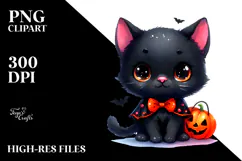 Cute Baby Cat Halloween PNG Product Image 2