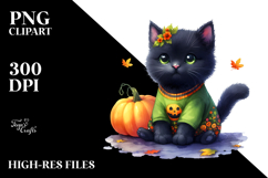 Cute Baby Cat Halloween PNG Product Image 2