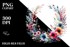 Sublimation Clipart Title: Wildflower Wreath Product Image 2