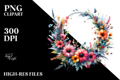 Sublimation Clipart Title: Wildflower Wreath Product Image 2