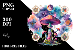 Magical Celestial Mushroom Tarot, PNG Image Product Image 2