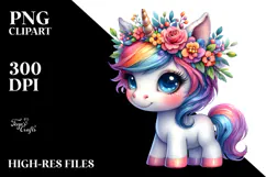 Jumping Baby Unicorn, Transparent PNG Product Image 2