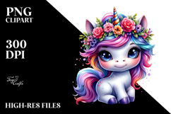 Cute Vibrant Unicorn PNG Product Image 2