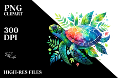 Vibrant Abstract Turtle, 20 oz Tumbler Product Image 2