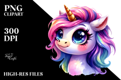 Cute Funny Unicorn PNG Product Image 2