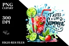Icy Cold Drink Tastes Like Summer PNG Product Image 3