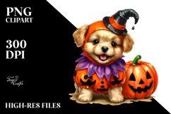 Cute Baby Dog Dressed for Halloween, High-Res PNG Product Image 2