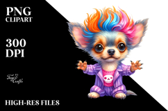 Expressive Baby Chihuahua with Crazy Haircut, Transparent Product Image 2