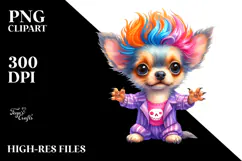 Expressive Baby Chihuahua with Crazy Haircut, Transparent Product Image 2