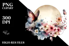 Spring Flower Butterfly, High-Res PNG Product Image 2