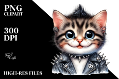 Cute Baby Kitten with Punk Look, Transparent PNG Product Image 2