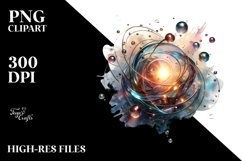 Shiny Abstract Cosmos | Clipart Product Image 1