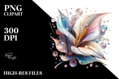 Pastel Shiny Calla Lily Made of Material PNG Product Image 2