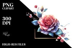 Abstract Shiny Camellia PNG Product Image 2