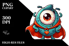 Silly Cartoon Monster PNG Product Image 2