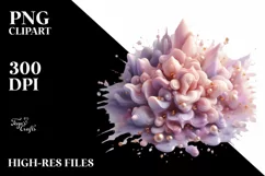 Pastel Plastic Lilac Made of Material with Golden Product Image 3