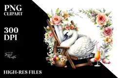 Baby Swan Flower Beach Chair Product Image 1