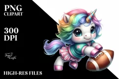 Pastel Baby Unicorn Football Product Image 3