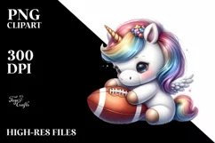 Pastel Baby Unicorn Football Product Image 3