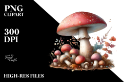 Pastel Mushroom Watercolor Splash Product Image 2