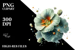 Nasturtium with Watercolor Splash PNG Product Image 2
