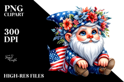 Expressive Patriotic Gnome PNG Product Image 2