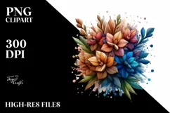 Wooden Stained Delphinium Clipart Product Image 1
