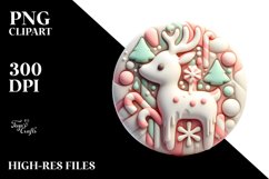 Pastel Christmas Deer PNG Product Image 2