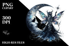 Gothic Fairy Moon PNG Product Image 2