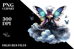 Gothic Fairy on Cloud PNG Product Image 2