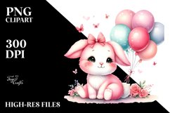 Colorful Plush Rabbit PNG Product Image 2