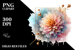 Abstract Shiny Marigold PNG Product Image 2