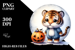 Cute Baby Tiger Halloween PNG Product Image 2