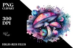 Magical Mushroom Watercolor Clipart Product Image 3