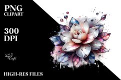 -like Metallic Gardenia Abstract Clipart Product Image 3