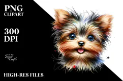 Baby Yorkshire Terrier with Big Eyes, Transparent PNG Product Image 2