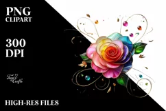 Watercolor Luxury Flower Splash Clipart Product Image 1