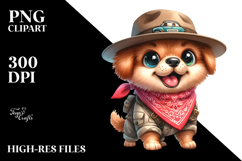 Baby Dog with Hat and Bandana PNG Product Image 2