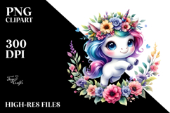 Vibrant Cute Baby Unicorn PNG Product Image 2