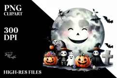 Funny Owl Halloween Clipart PNG Product Image 3