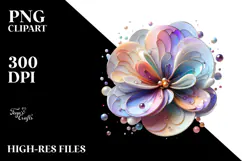Pastel Glossy Pansy Made of Material PNG Product Image 2